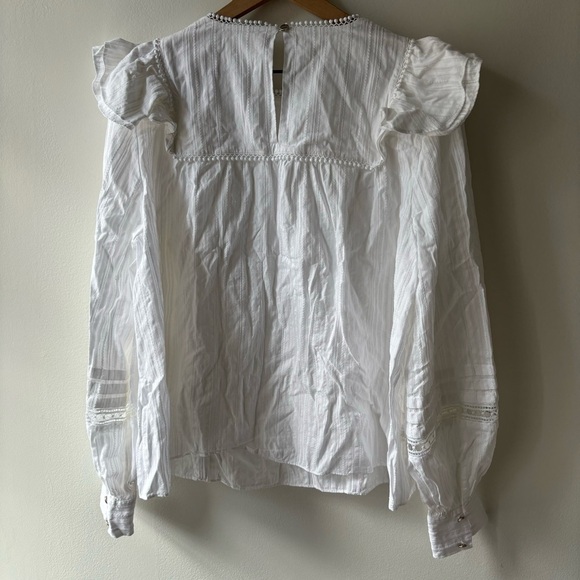 NWT Ted Baker Silais White Double Frill Blouse size TED 6 US 16 - Picture 5 of 11